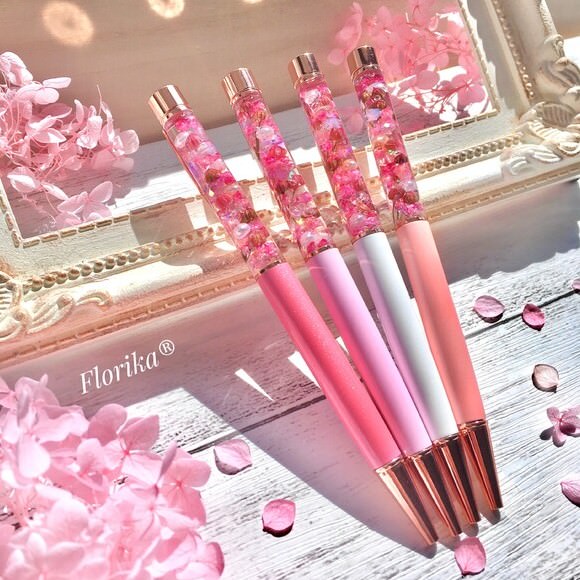 Florika 春色*ハーバリウムボールペン『桜ピンク』